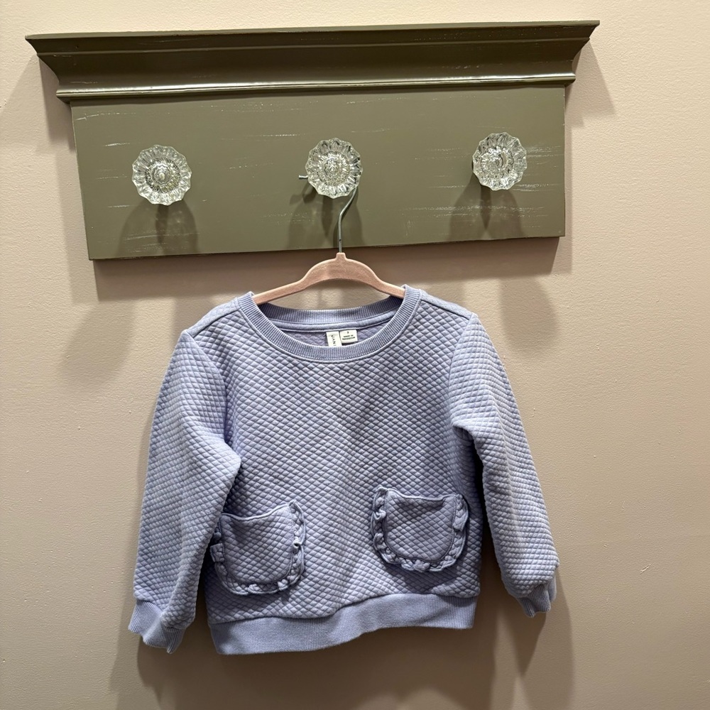 Janie and Jack Quilted Kids Sweatshirt - Soft Lavender (3T)